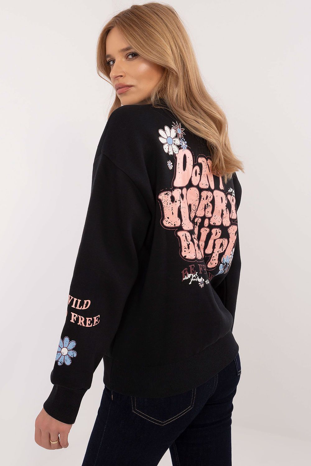 Women's Blue, Navy Blue, and Pink Sweatshirt view 17