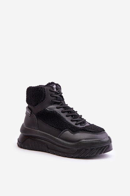 black sport shoes alternate angle
