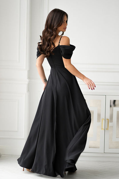 black mini maxi long dress alternate angle