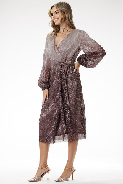 grey satin sequin dresses view 8