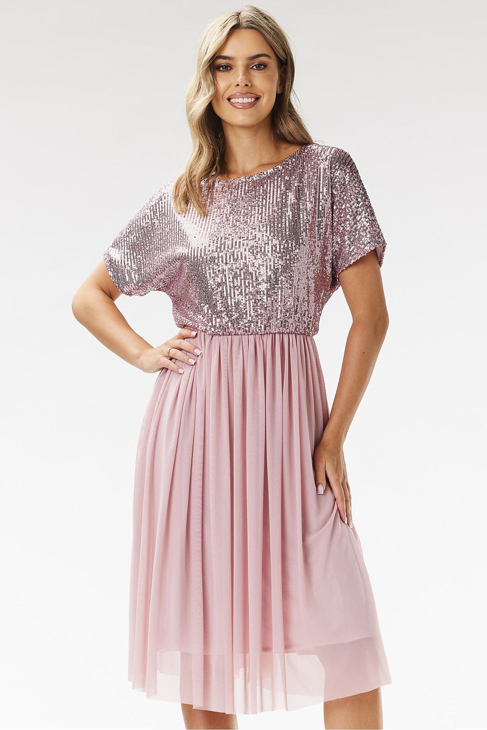 red wrap tulle evening dress back view