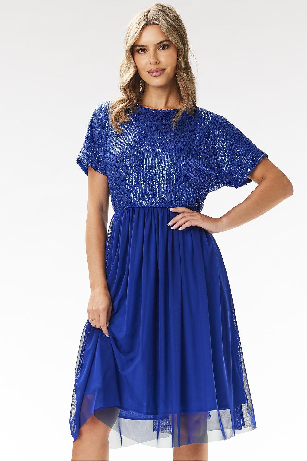 red wrap tulle evening dress view 7