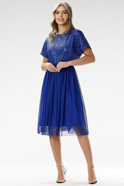 red wrap tulle evening dress view 8