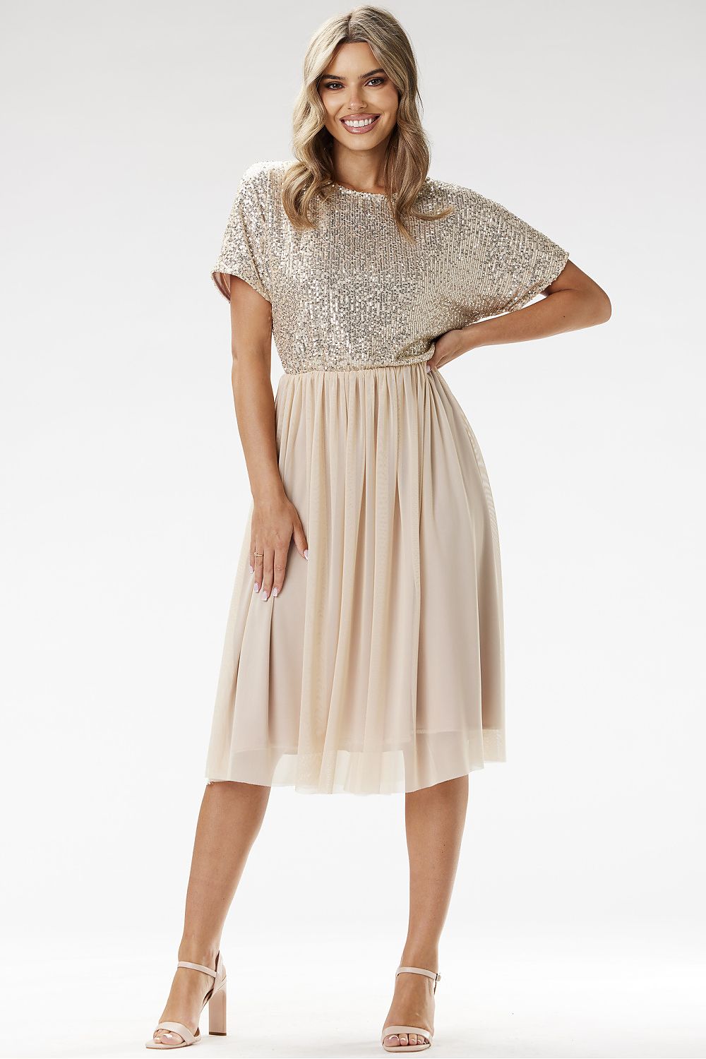 red wrap tulle evening dress view 15