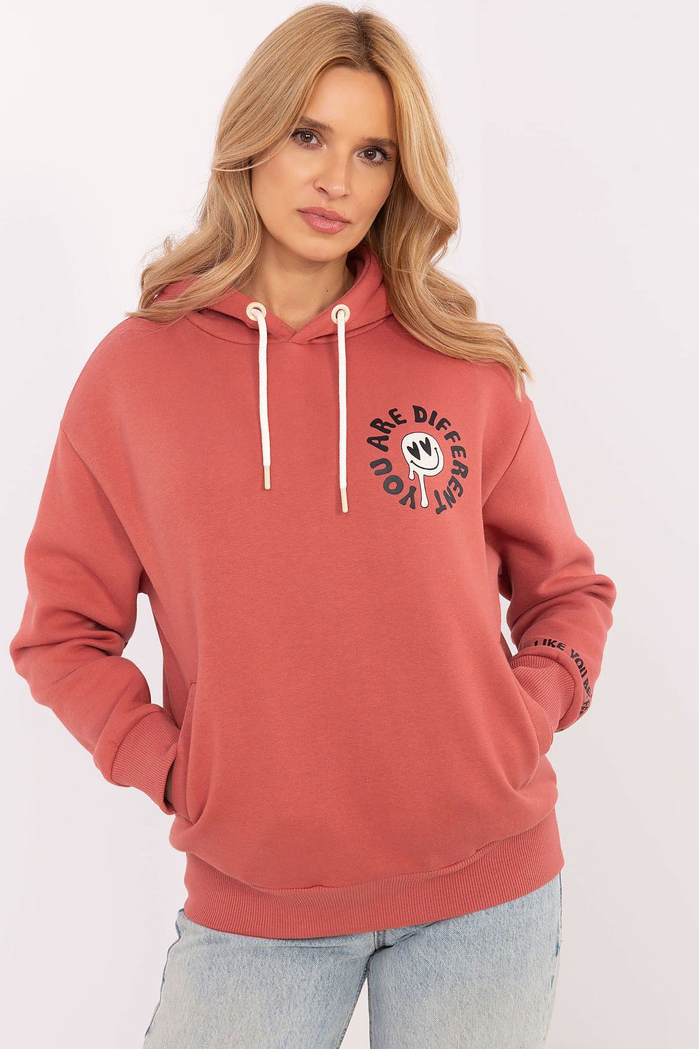 Women's Grey and Pink Sweatshirt back view