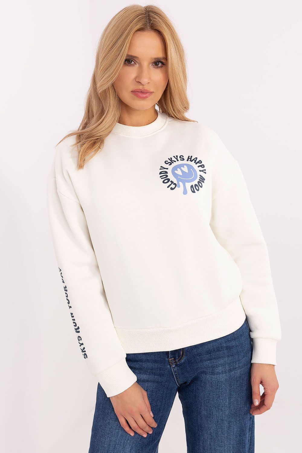 Women's White Sweatshirt front view