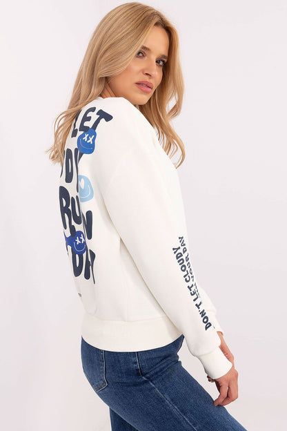 Women's White Sweatshirt side view