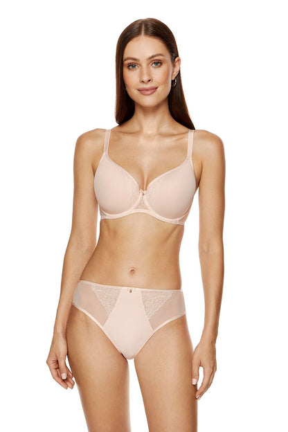 pink tulle mini vivid pink tulle padded bra with embroidery & seamless comfort – perfect for everyday elegance front