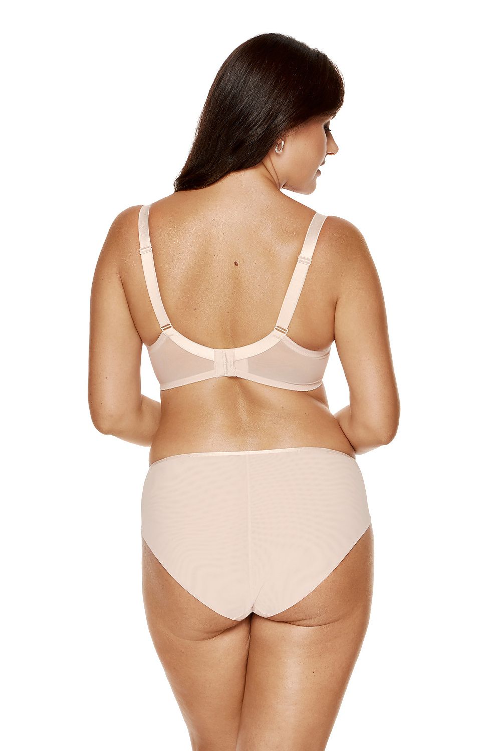 pink tulle mini vivid pink tulle panties with elegant embroidery – comfortable, stylish lingerie for every day back view
