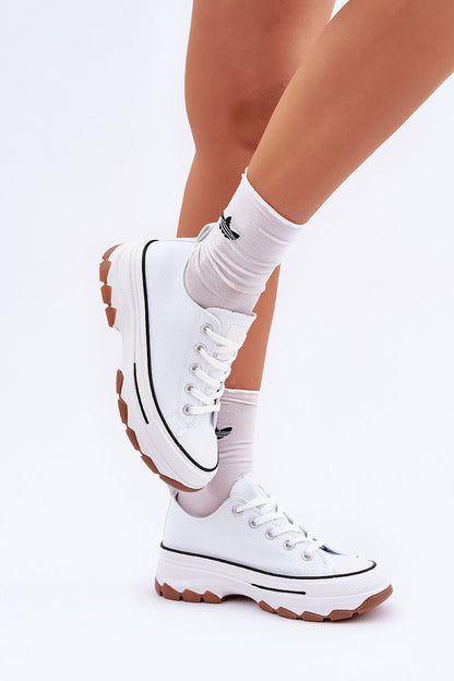 white sneakers front view