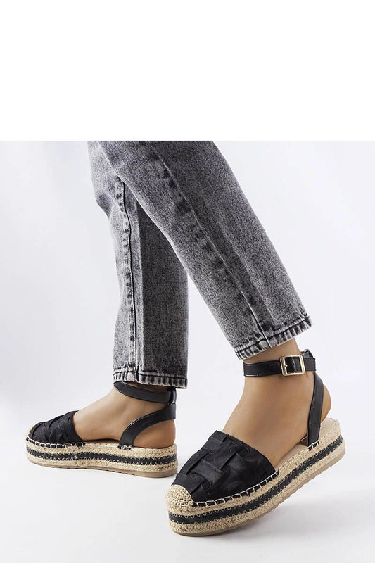 black espadrille front view