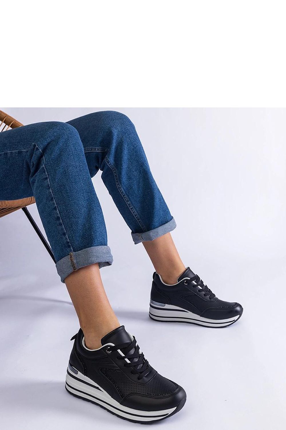 black sequin sneakers front view