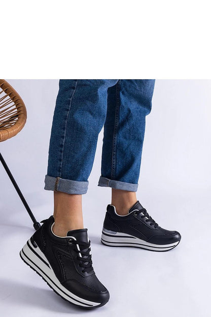 black sequin sneakers back view