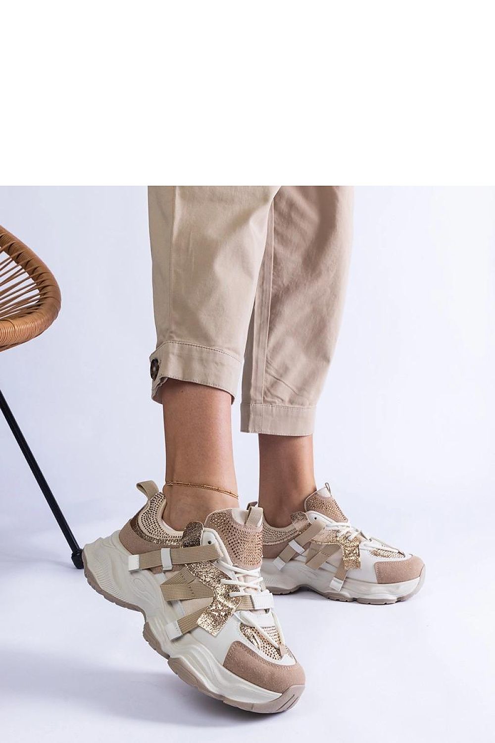 beige lace sneakers alternate angle