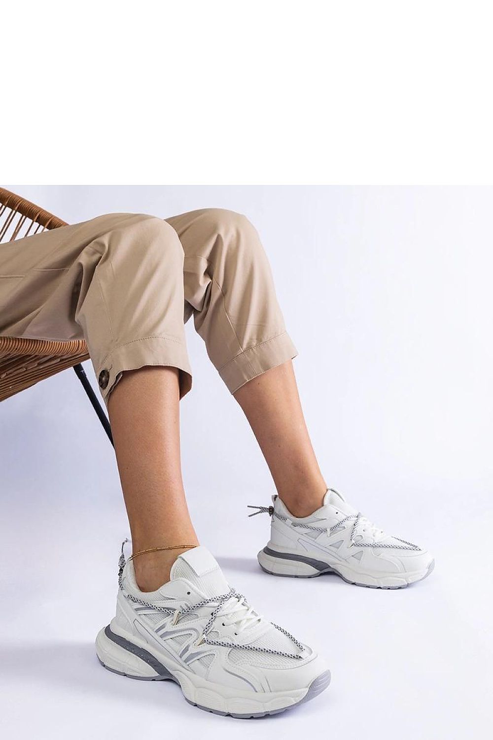 grey lace sneakers side view