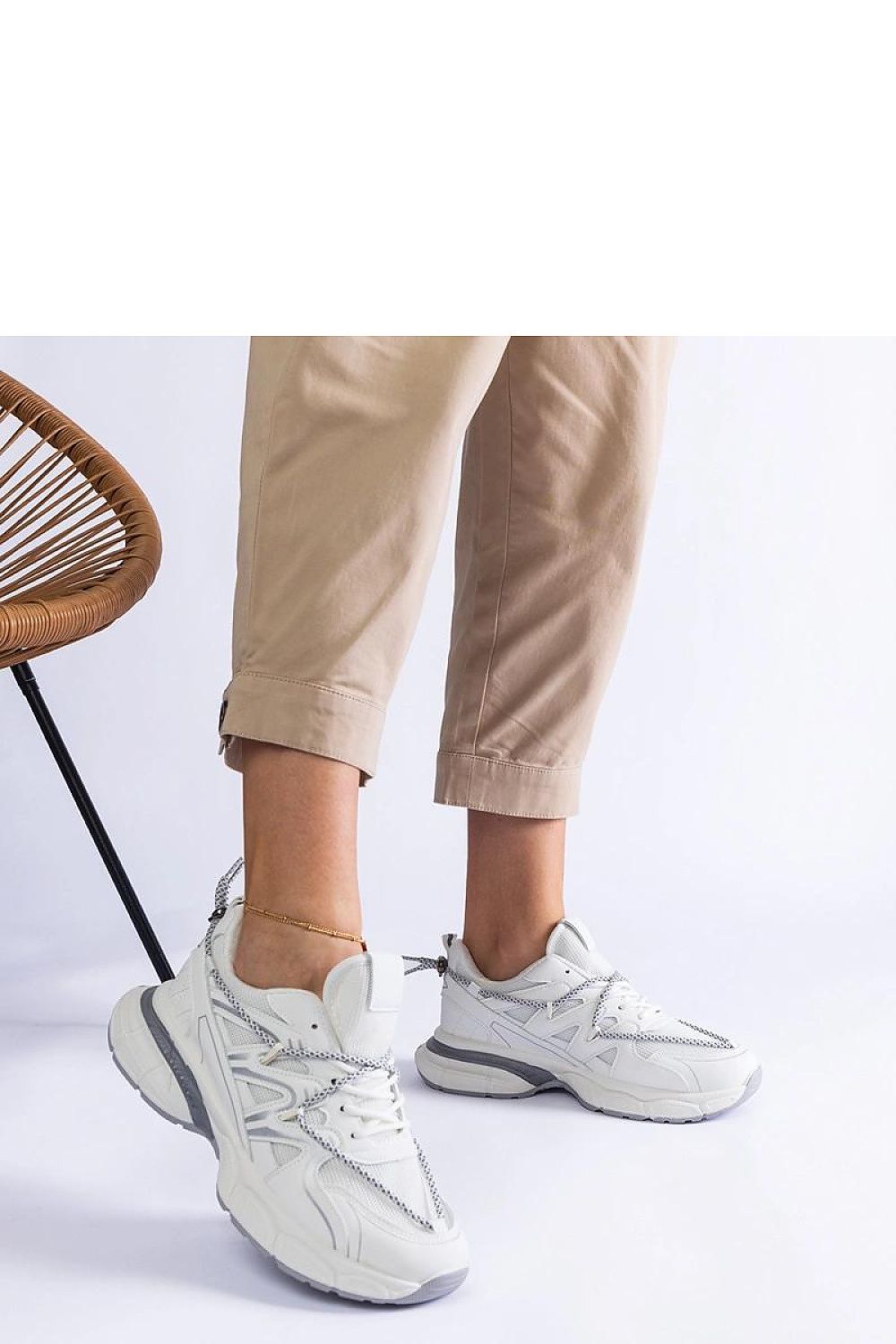 grey lace sneakers view 6