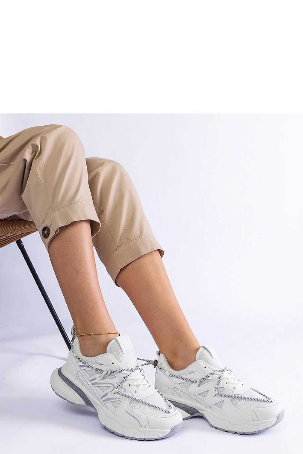 grey lace sneakers view 8