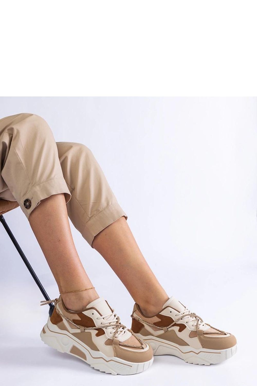 brown lace sneakers side view