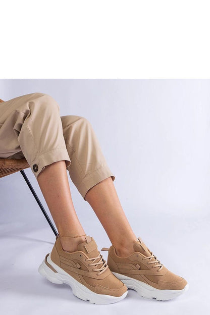 brown lace sneakers front view