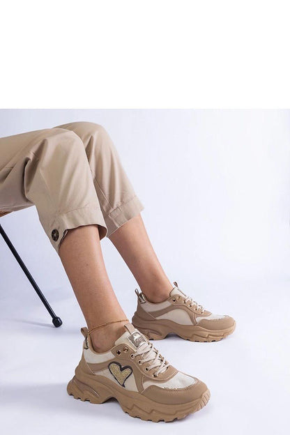 brown lace sneakers back view