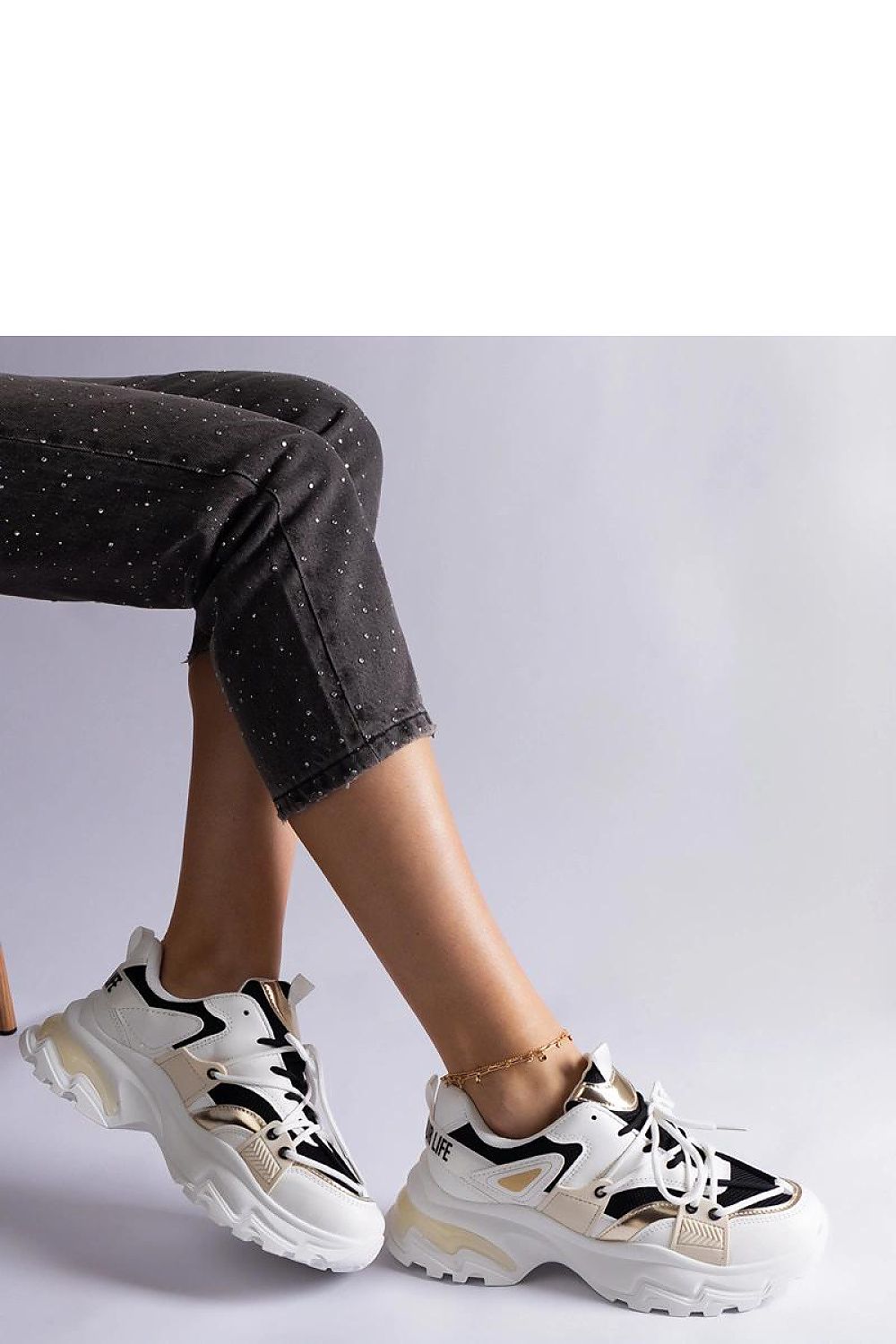 black lace sneakers alternate angle