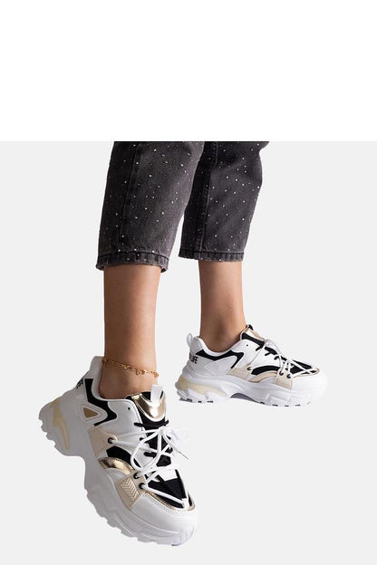 black lace sneakers detail view