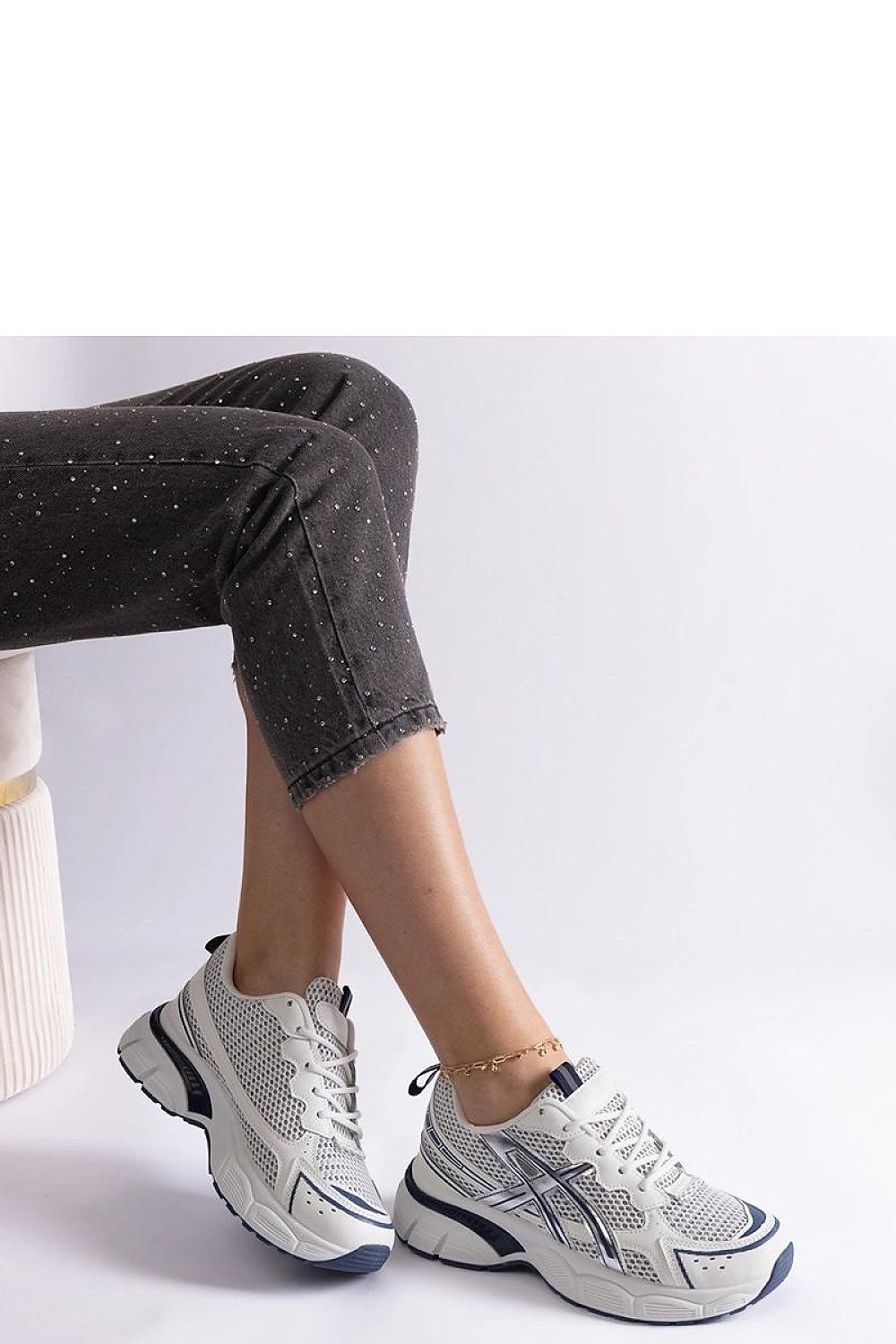 blue lace sneakers alternate angle