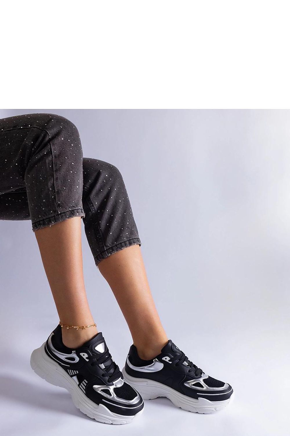 black lace sneakers alternate angle