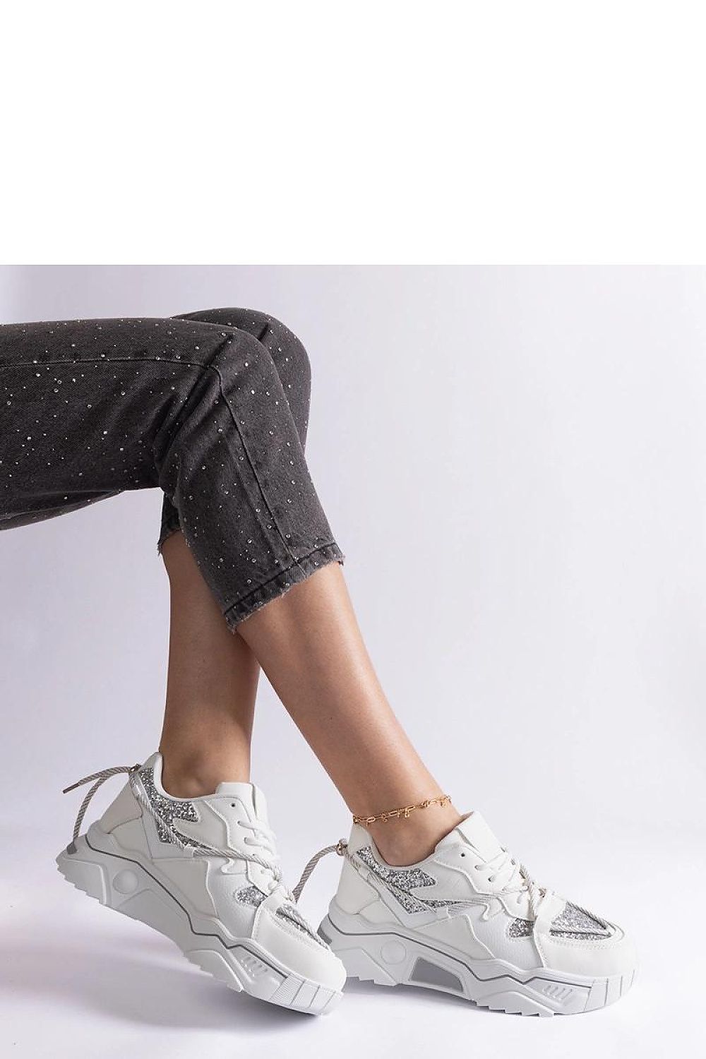 black lace sneakers view 10