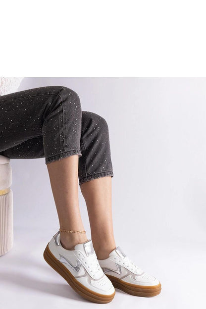 grey lace sneakers front view