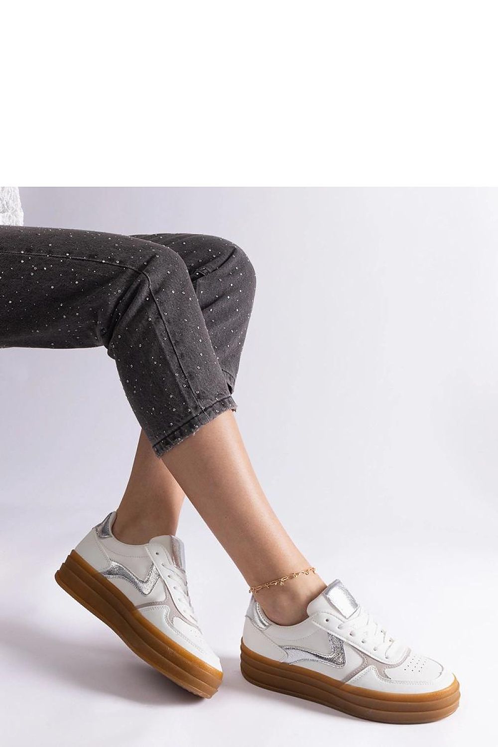 grey lace sneakers alternate angle