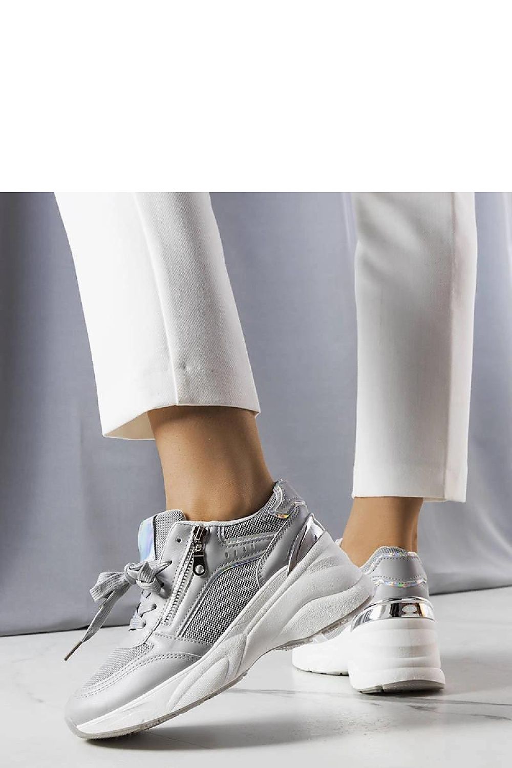 beige lace sneakers view 6