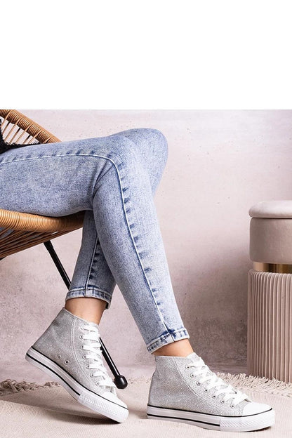 white lace sneakers view 8