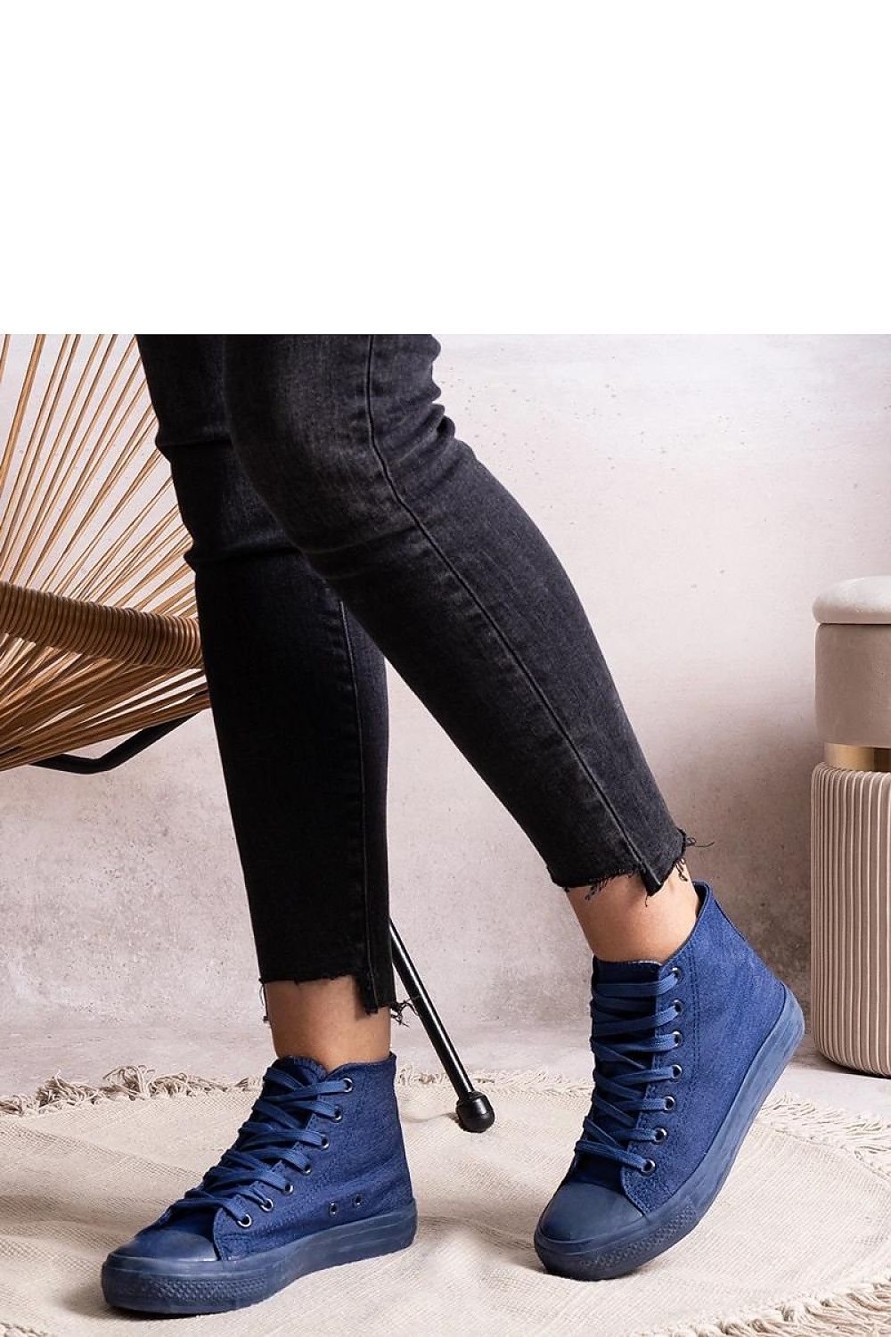 blue lace sneakers alternate angle