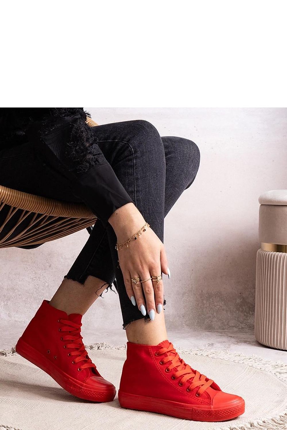 blue lace sneakers view 12