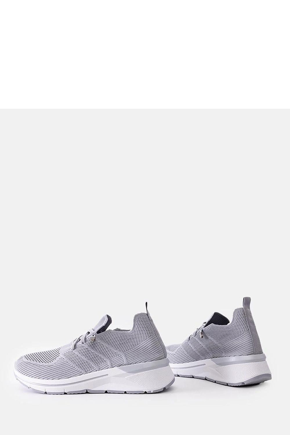 grey sneakers detail view