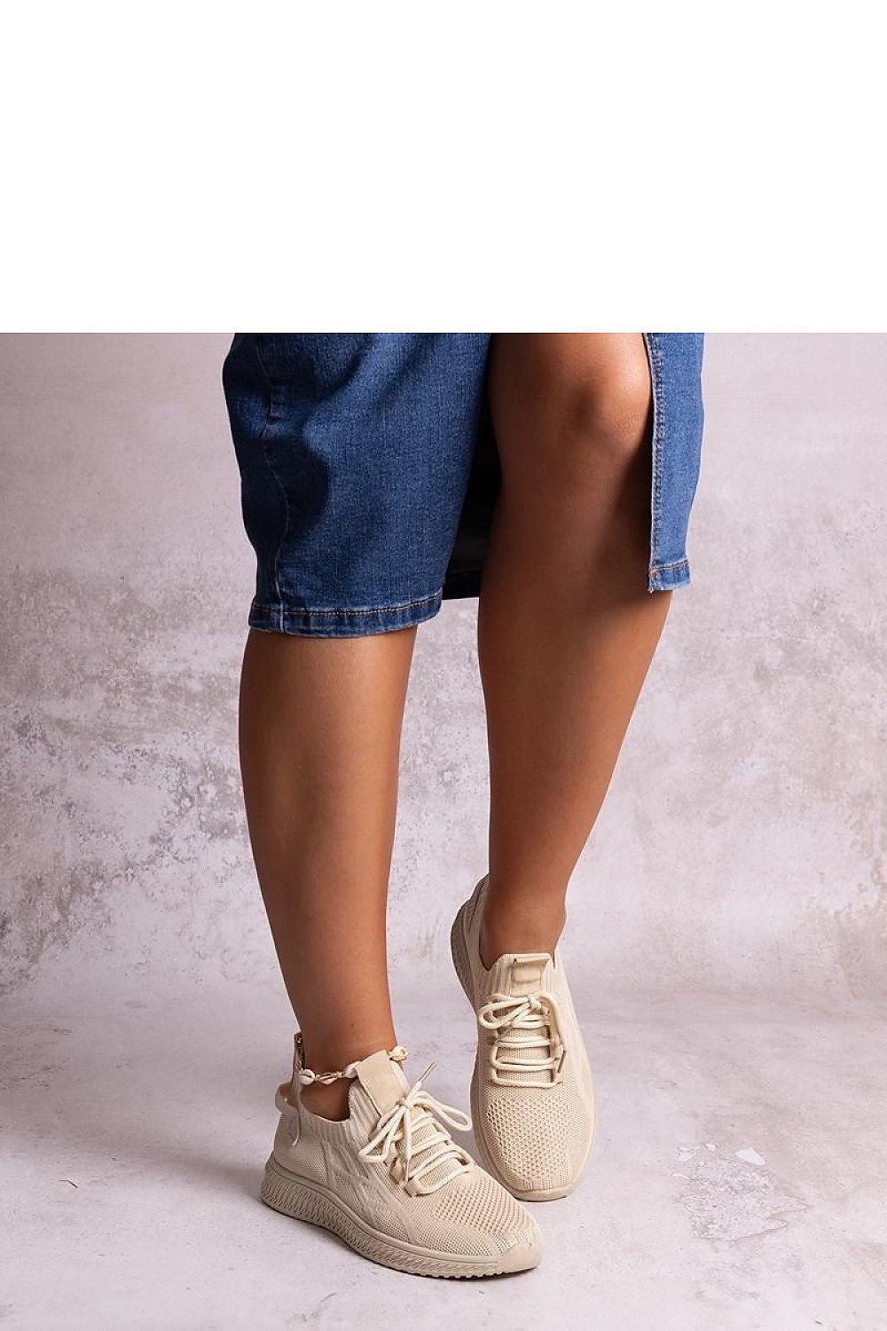 pink lace sneakers back view