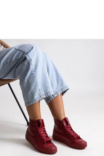 red lace sneakers alternate angle