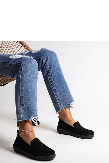 black sneakers detail view