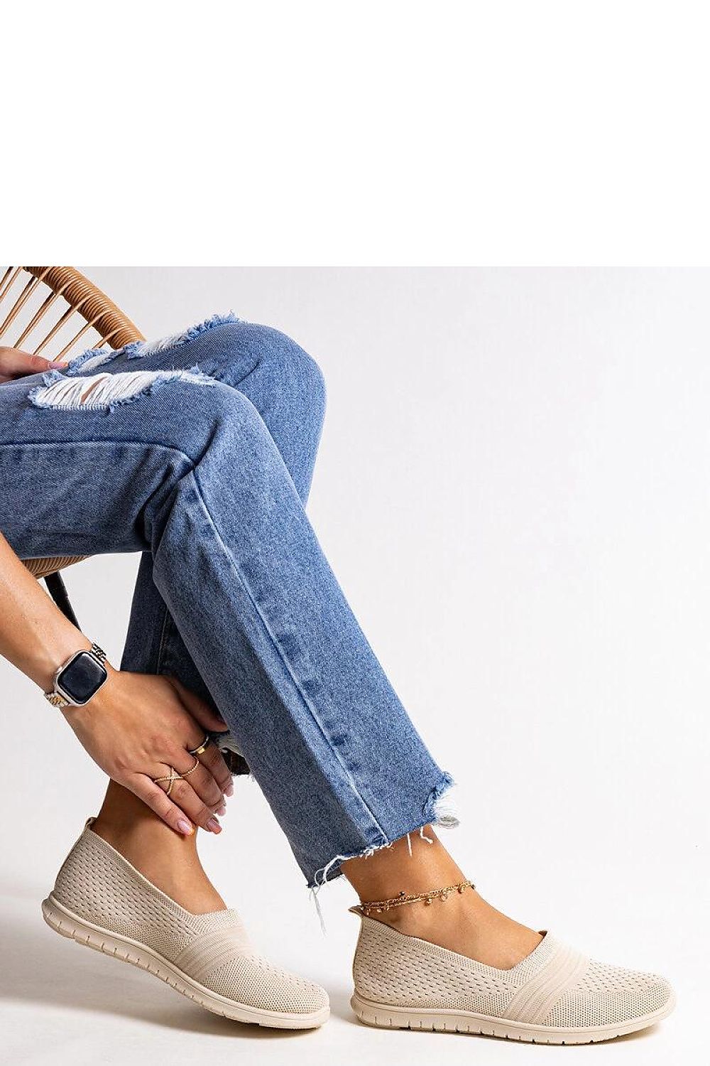 beige sneakers front view