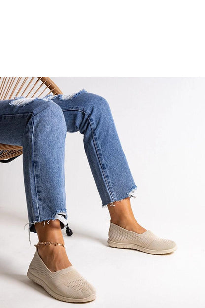 beige sneakers detail view