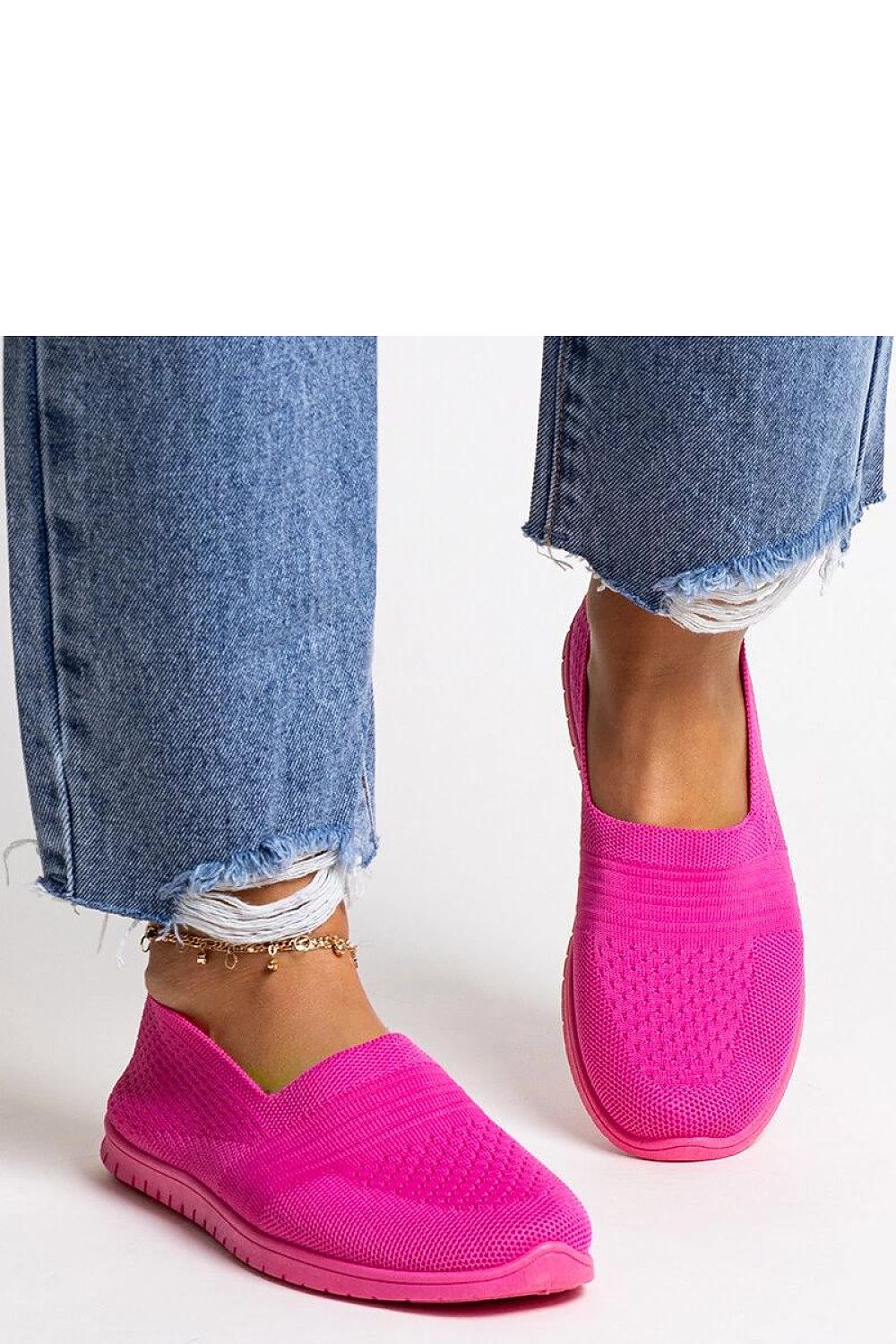 pink sneakers back view