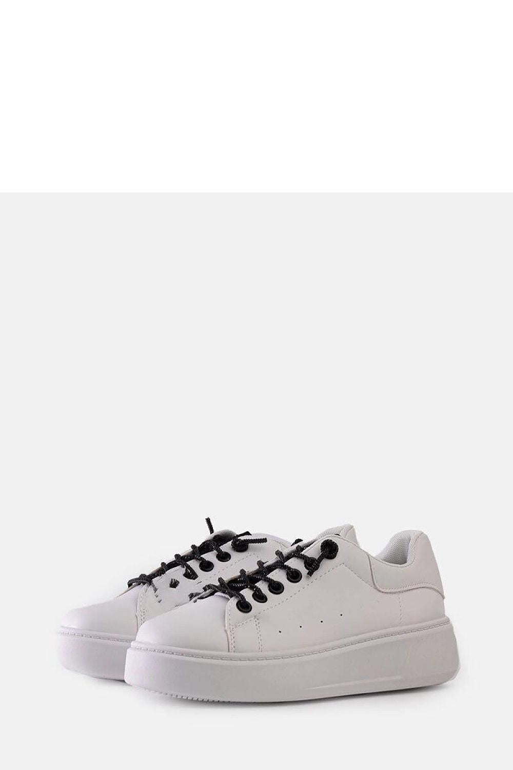 white lace sneakers side view