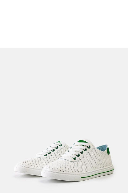 white lace sneakers alternate angle