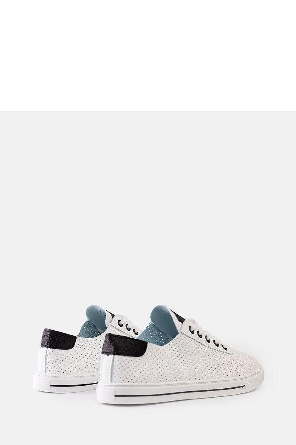 white lace sneakers view 6