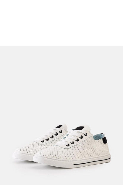 white lace sneakers view 7