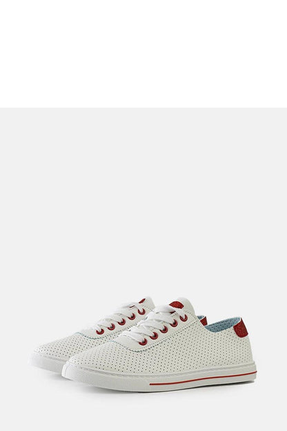 white lace sneakers view 10