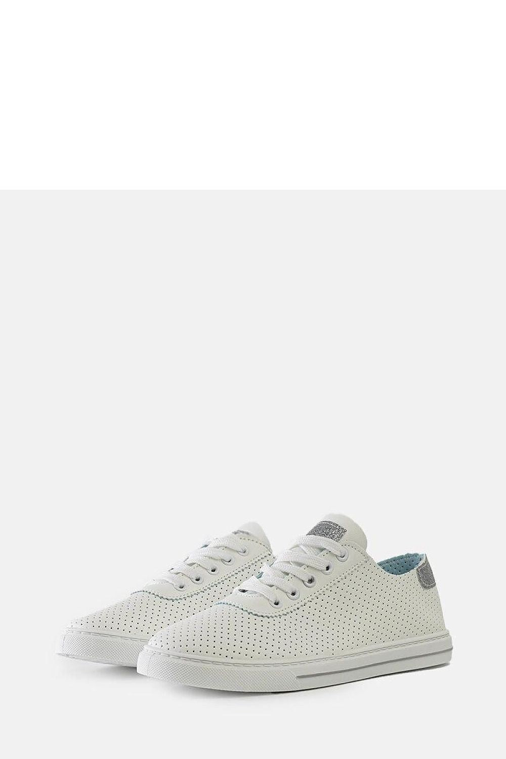 white lace sneakers view 11