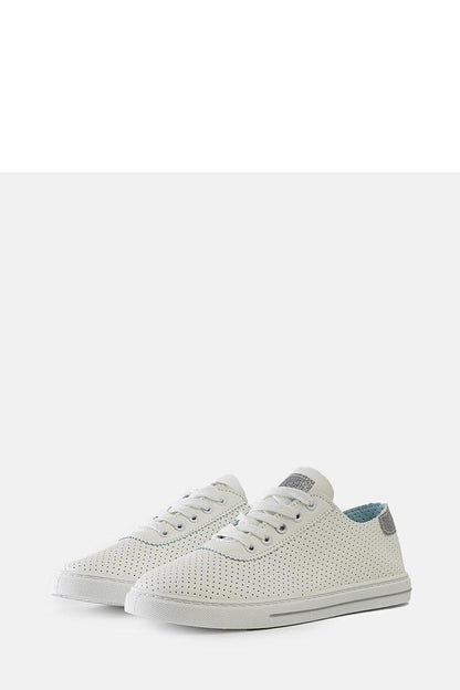 white lace sneakers view 11