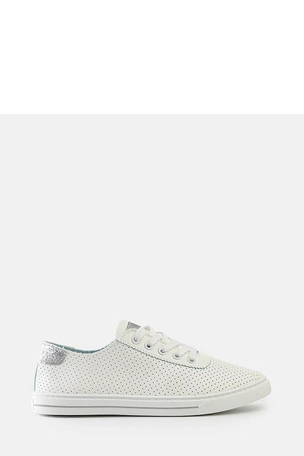 white lace sneakers view 12